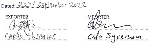 Data Exporter and Data Importer Signature